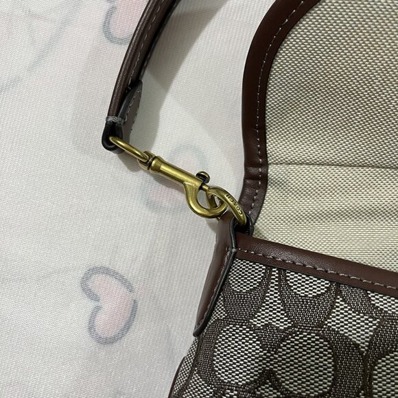 Signature Jacquard Top Handle Shoulder Bag Coach - Picture 6 of 12
